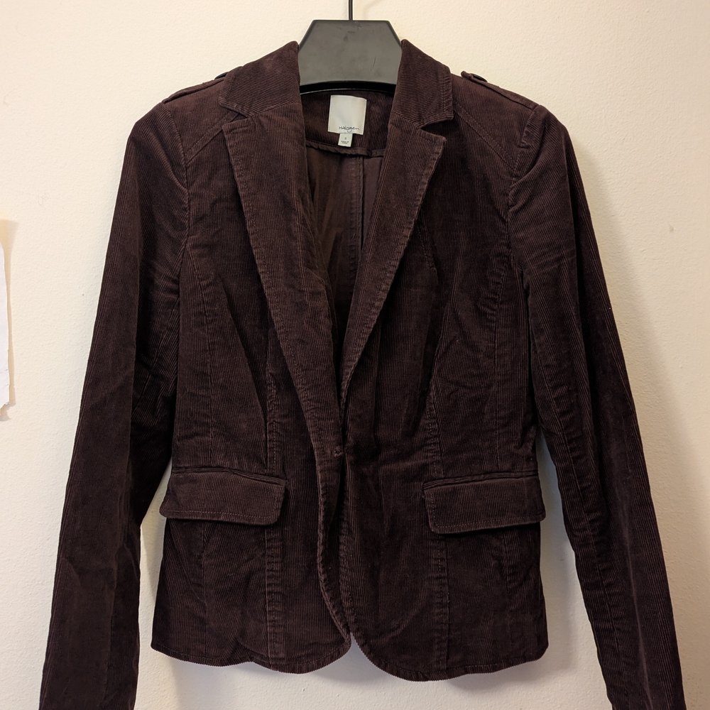 Women's Dark Purple Corduroy Blazer